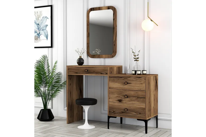 Ameias Möbelset För Sovrum Brun - Hanah Home - Möbler - Möbelset - Möbelset för sovrum