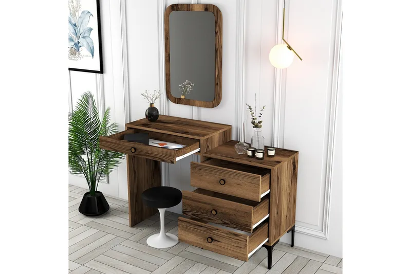 Ameias Möbelset För Sovrum Brun - Hanah Home - Möbler - Möbelset - Möbelset för sovrum