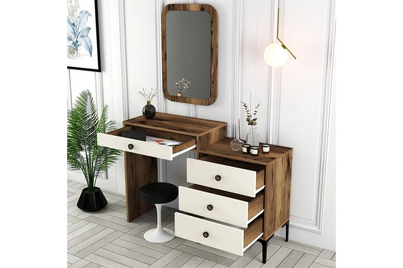 Ameias Möbelset För Sovrum Brun/Beige - Hanah Home - Möbler - Möbelset - Möbelset för sovrum