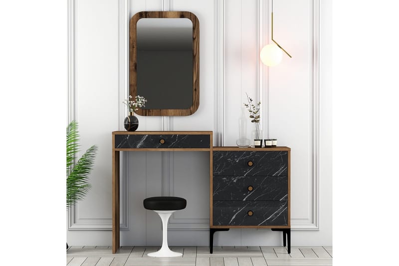 Ameias Möbelset För Sovrum Brun/Svart - Hanah Home - Möbler - Möbelset - Möbelset för sovrum