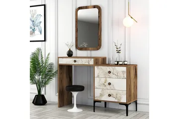 Ameias Möbelset För Sovrum Brun/Vit - Hanah Home - Möbler - Möbelset - Möbelset för sovrum