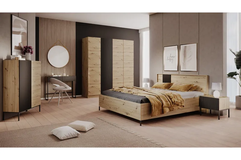 Amelus Möbelset För Sovrum - Brun - Möbler - Möbelset - Möbelset för sovrum