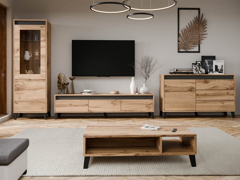 Amshyttan Möbelset För Vardagsrum - Brun/Svart - Möbler - Möbelset - Möbelset för vardagsrum