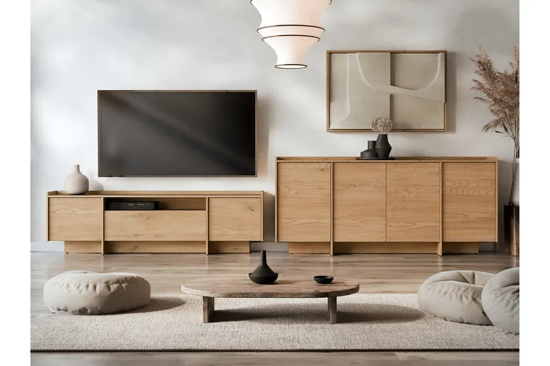 Bellia Möbelset För Vardagsrum - Brun - Möbler - Möbelset - Möbelset för vardagsrum