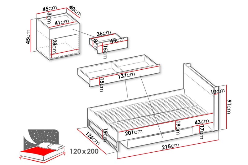Besta Möbelset För Sovrum - Brun/Beige/Svart - Möbler - Möbelset - Möbelset för sovrum