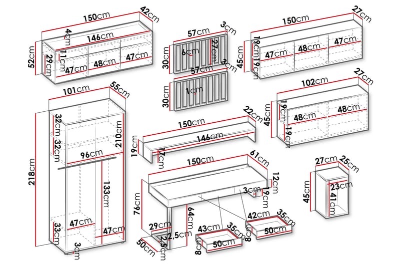 Besta Möbelset För Vardagsrum - Brun/Beige - Möbler - Möbelset - Möbelset för vardagsrum