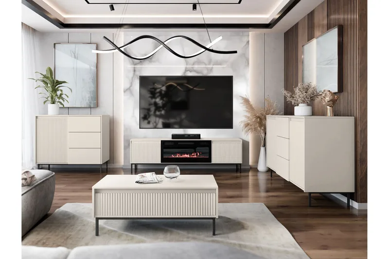 Bjurholm Möbelset För Vardagsrum - Beige - Möbler - Möbelset - Möbelset för vardagsrum