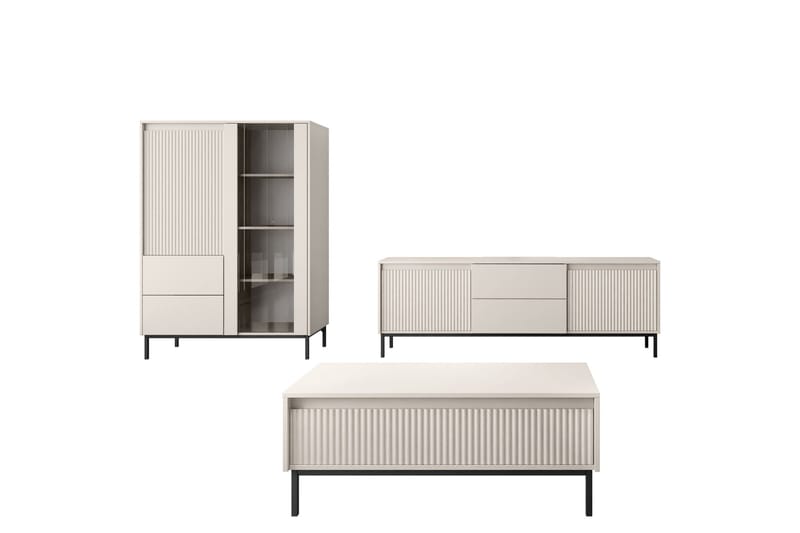 Bjurholm Möbelset För Vardagsrum - Beige - Möbler - Möbelset - Möbelset för vardagsrum