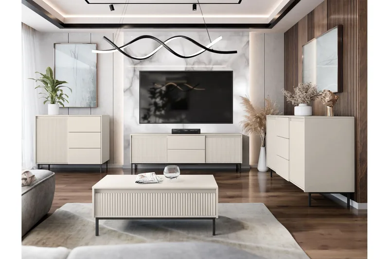 Bjurholm Möbelset För Vardagsrum - Beige - Möbler - Möbelset - Möbelset för vardagsrum