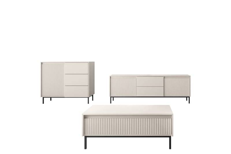 Bjurholm Möbelset För Vardagsrum - Beige - Möbler - Möbelset - Möbelset för vardagsrum
