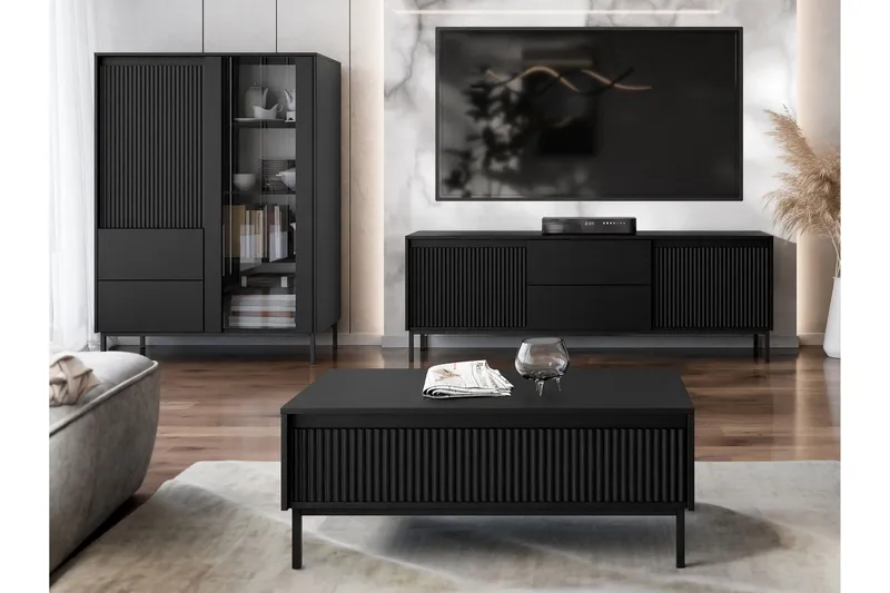 Bjurholm Möbelset För Vardagsrum - Svart - Möbler - Möbelset - Möbelset för vardagsrum