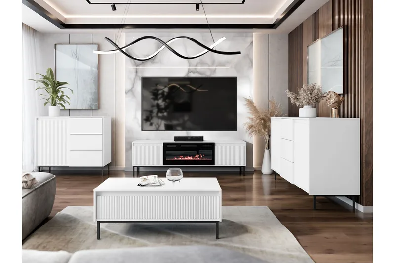 Bjurholm Möbelset För Vardagsrum - Vit - Möbler - Möbelset - Möbelset för vardagsrum