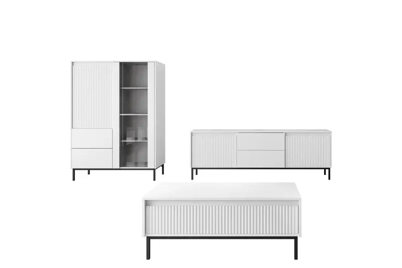 Bjurholm Möbelset För Vardagsrum - Vit - Möbler - Möbelset - Möbelset för vardagsrum