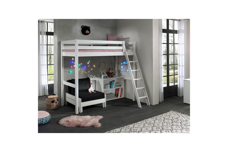 Bokhylla och Bäddsoffa Pino Mezzanine 90 x 200 cm - 90 x 200 cm - Möbler - Möbelset - Möbelset för sovrum