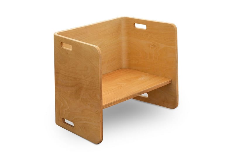 Bord och stolar set (3 delar) Miraeny Natur - Natur - Möbler - Barnmöbler - Barnbord