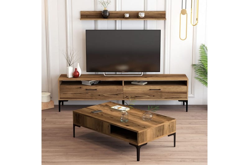 Brutorp Möbelset För Vardagsrum - Valnöt - Möbler - Möbelset - Möbelset för vardagsrum