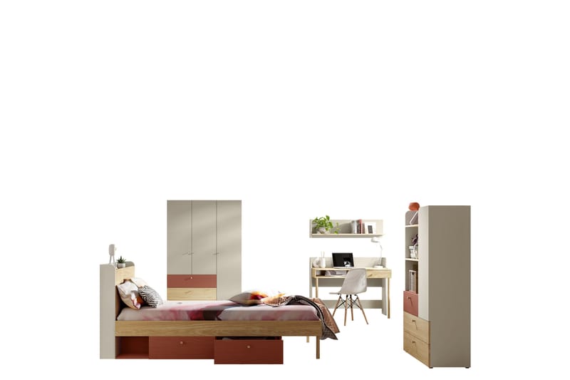 Buhan Möbelset För Sovrum - Beige/Brun - Möbler - Möbelset - Möbelset för sovrum