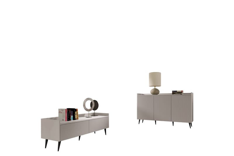 Chiku Möbelset För Vardagsrum - Beige - Möbler - Möbelset - Möbelset för vardagsrum