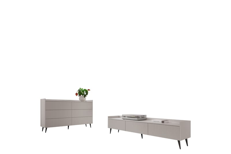 Chiku Möbelset För Vardagsrum - Beige - Möbler - Möbelset - Möbelset för vardagsrum