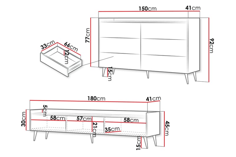 Chiku Möbelset För Vardagsrum - Beige - Möbler - Möbelset - Möbelset för vardagsrum
