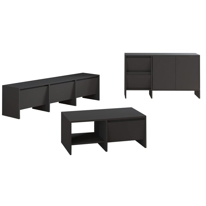 Crala Vardagsrumsmöbelset 160x40x35 cm - Antracit - Möbler - Möbelset - Möbelset för vardagsrum