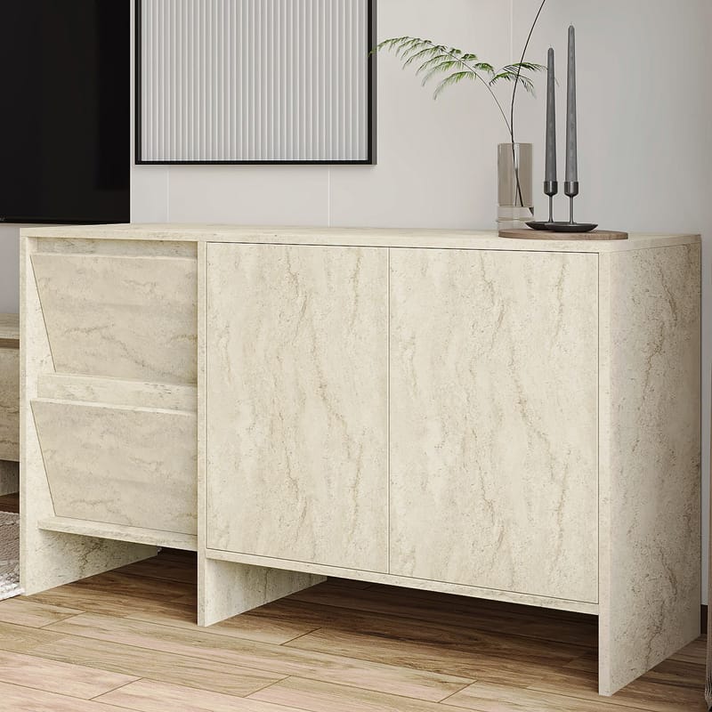 Crala Vardagsrumsmöbelset 160x40x35 cm - Travertin - Möbler - Möbelset - Möbelset för vardagsrum