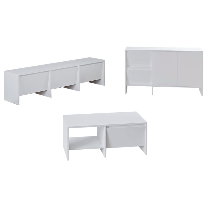 Crala Vardagsrumsmöbelset 160x40x35 cm - Vit - Möbler - Möbelset - Möbelset för vardagsrum