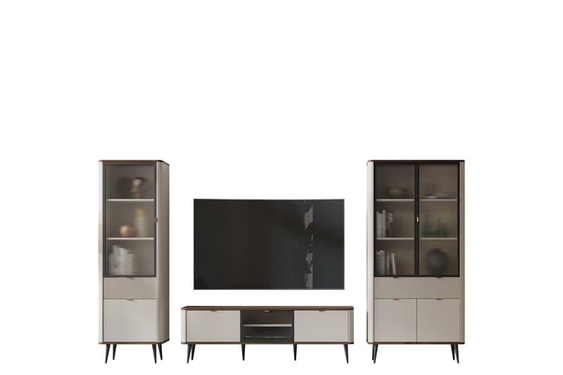 Cucina Möbelset För Vardagsrum - Beige/Brun - Möbler - Möbelset - Möbelset för vardagsrum