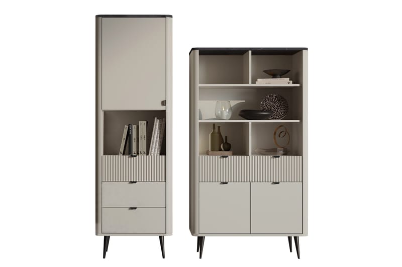 Cucina Möbelset För Vardagsrum, Beige/Grå