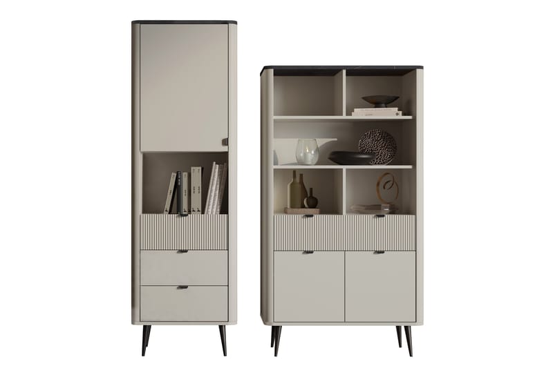 Cucina Möbelset För Vardagsrum - Beige/Grå - Möbler - Möbelset - Möbelset för vardagsrum