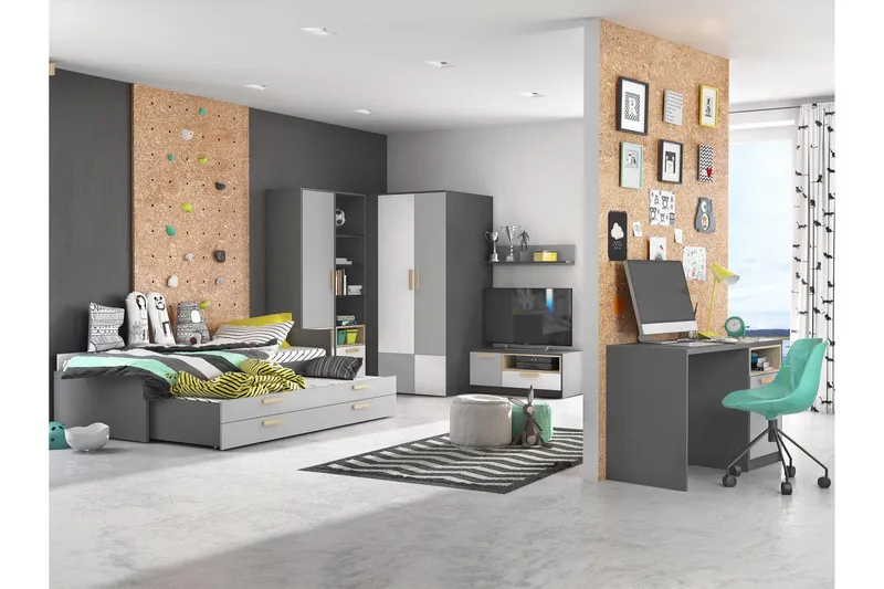 Dekona Möbelset För Sovrum - Grå/Vit - Möbler - Möbelset - Möbelset för sovrum