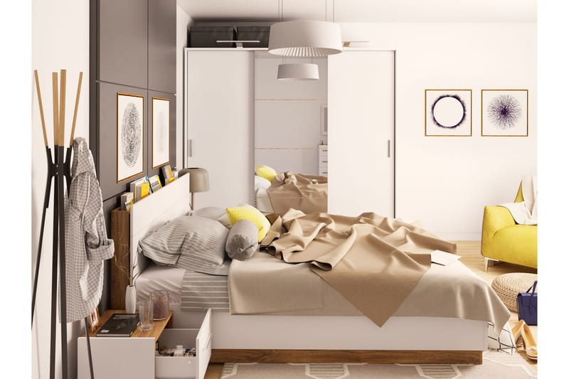 Dentrona Möbelset För Sovrum - Vit/Beige - Möbler - Möbelset - Möbelset för sovrum