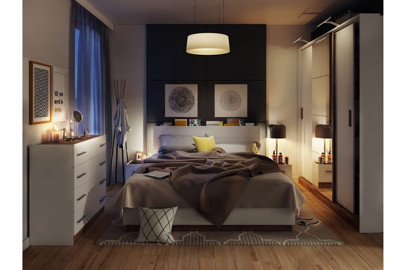 Dentrona Möbelset För Sovrum - Vit/Beige - Möbler - Möbelset - Möbelset för sovrum