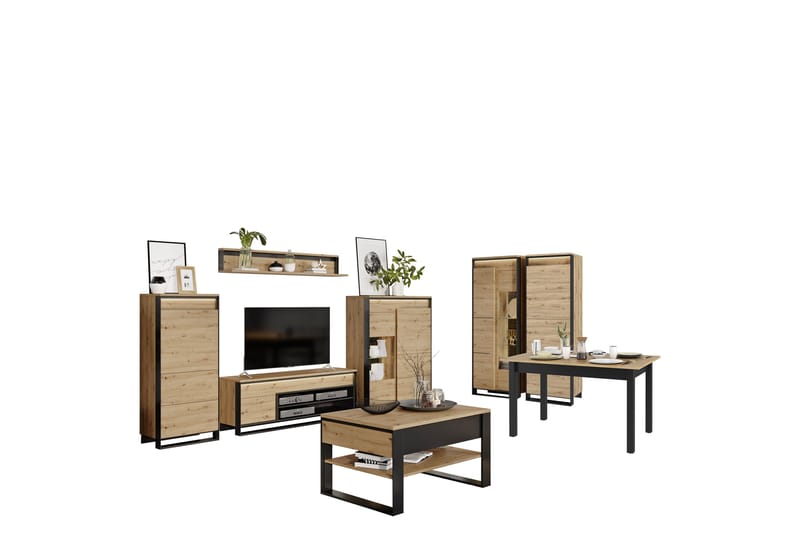 Dorana Möbelset För Vardagsrum - Beige - Möbler - Möbelset - Möbelset för vardagsrum