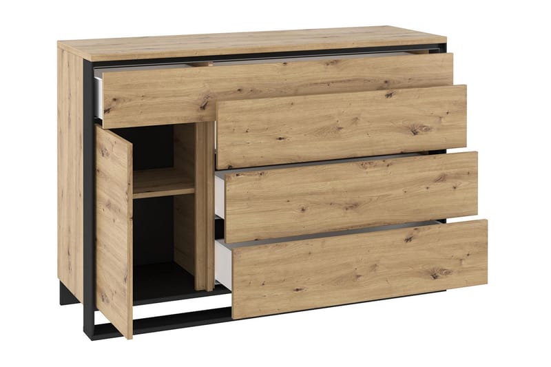 Dorana Möbelset För Vardagsrum - Brun/Svart - Möbler - Möbelset - Möbelset för vardagsrum