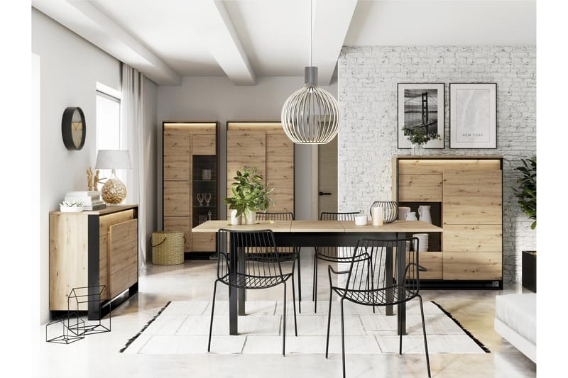 Dorana Möbelset För Vardagsrum - Brun/Svart - Möbler - Möbelset - Möbelset för vardagsrum