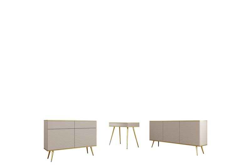 Edson Möbelset För Vardagsrum - Beige - Möbler - Möbelset - Möbelset för vardagsrum