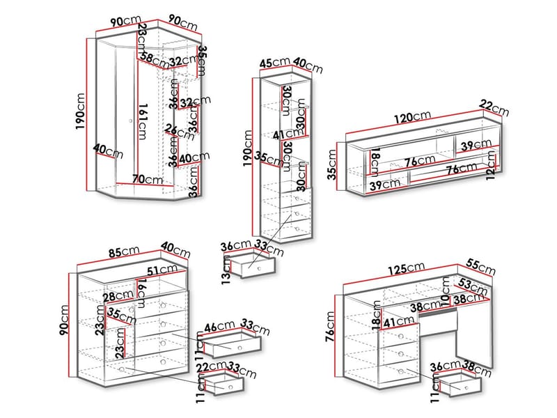 Elvaren Möbelset för Kontor - Möbler - Möbelset - Möbelset för kontor