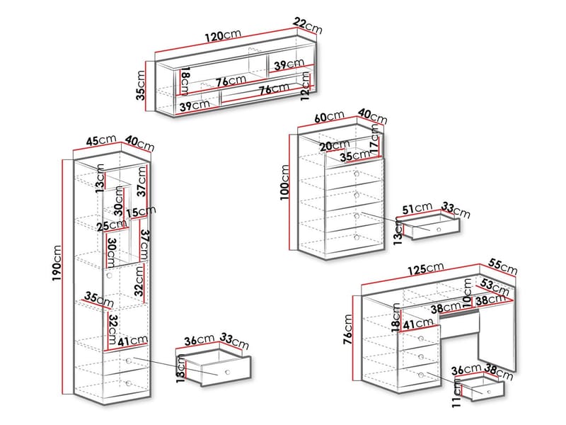 Elvaren Möbelset för Kontor - Möbler - Möbelset - Möbelset för kontor