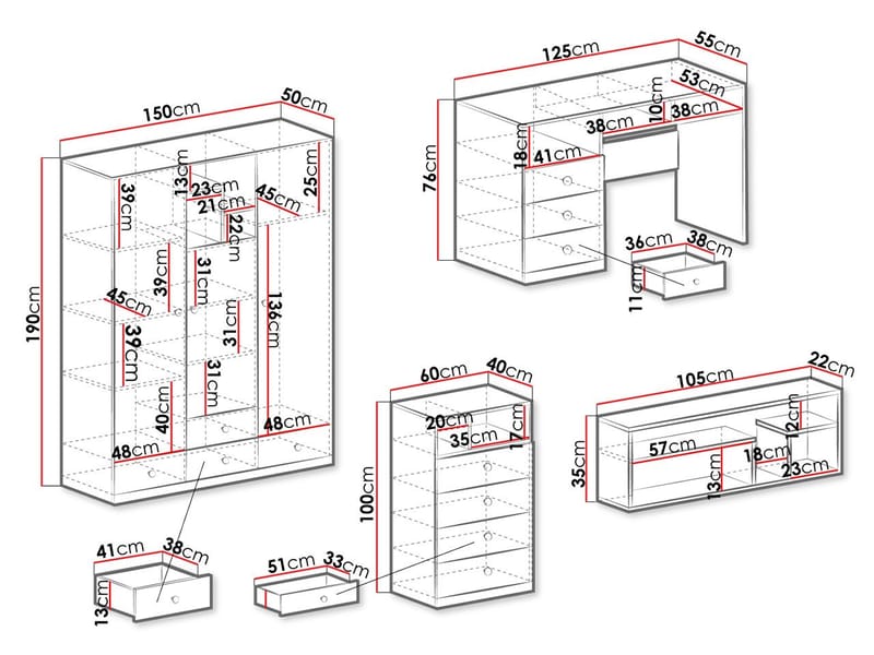 Elvaren Möbelset för Kontor - Möbler - Möbelset - Möbelset för kontor