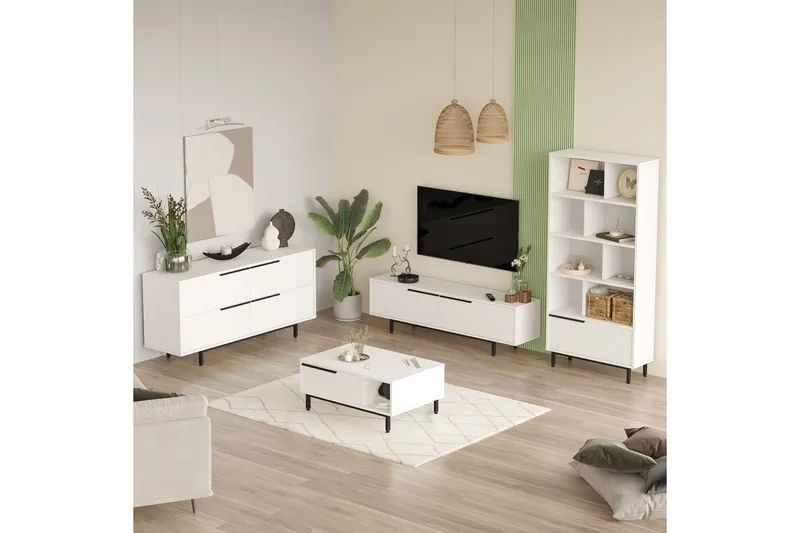 Erhan Möbelset För Vardagsrum, Vit