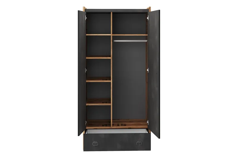 Evorana Möbelset För Sovrum - Brun/Mörkgrå - Möbler - Möbelset - Möbelset för sovrum