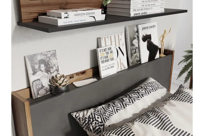 Evorana Möbelset För Sovrum - Brun/Mörkgrå - Möbler - Möbelset - Möbelset för sovrum