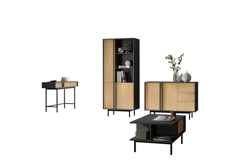 Farshian Möbelset För Vardagsrum - Beige/Svart - Möbler - Möbelset - Möbelset för vardagsrum