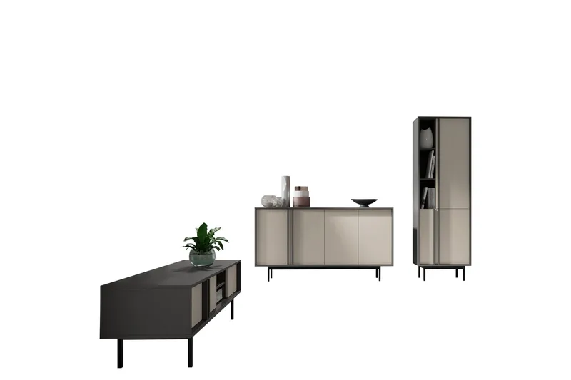 Farshian Möbelset För Vardagsrum - Grå/Beige - Möbler - Möbelset - Möbelset för vardagsrum