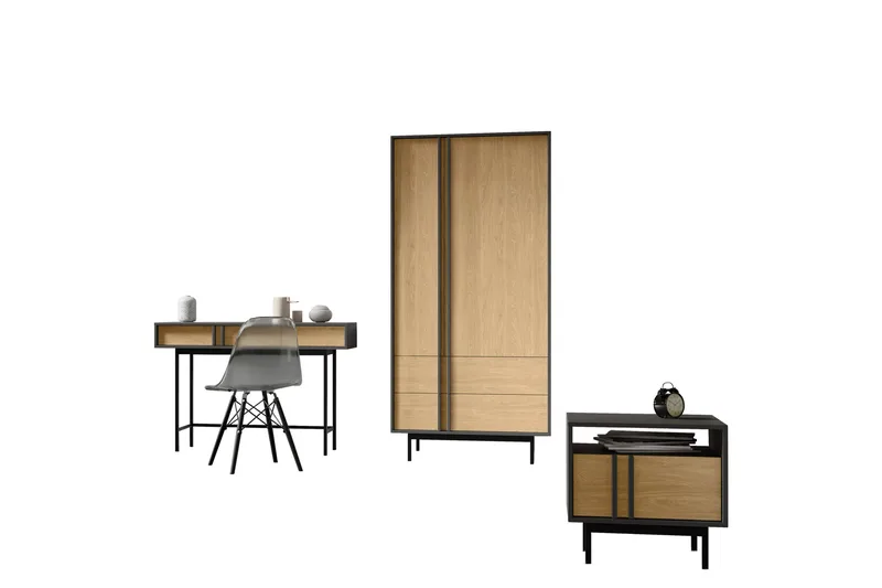 Farshian Möbelset För Vardagsrum - Grå/Brun - Möbler - Möbelset - Möbelset för vardagsrum