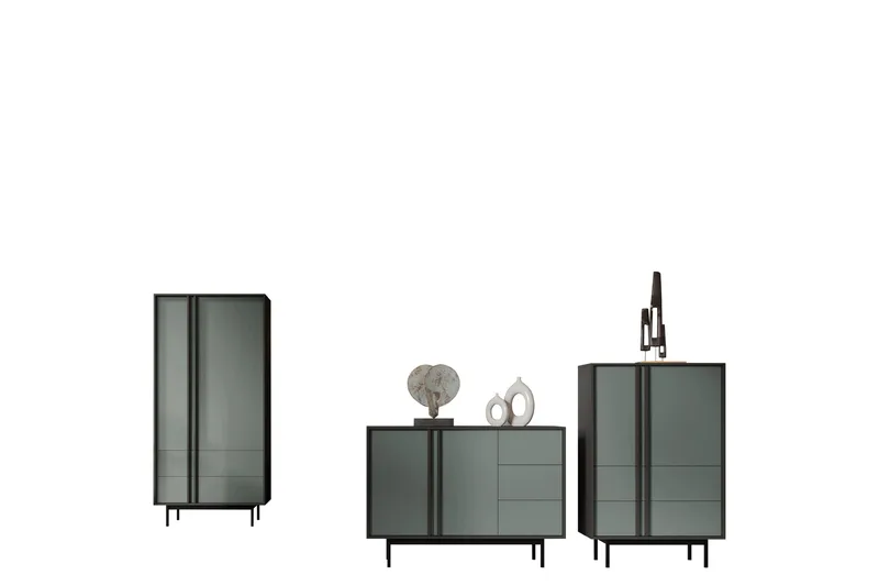 Farshian Möbelset För Vardagsrum - Grå/Grön - Möbler - Möbelset - Möbelset för vardagsrum