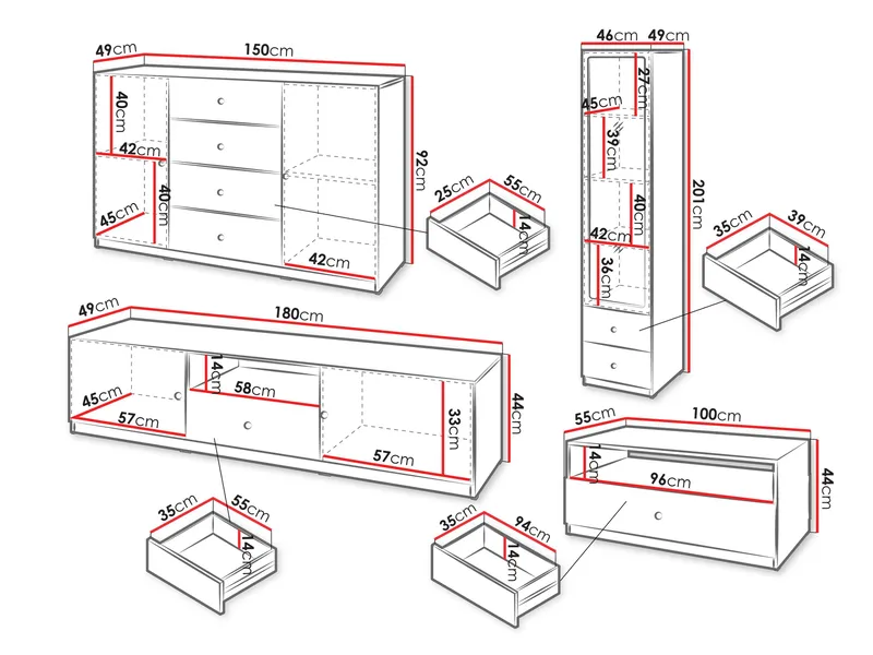 Fayric Möbelset För Vardagsrum - Beige - Möbler - Möbelset - Möbelset för vardagsrum