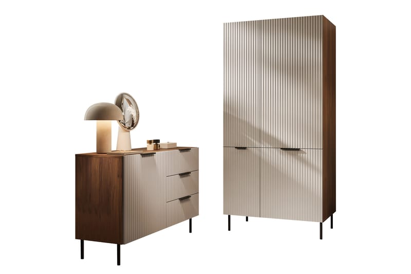 Fiesta Möbelset För Sovrum - Brun/Beige - Möbler - Möbelset - Möbelset för sovrum