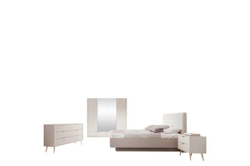 Forba Möbelset För Sovrum - Beige - Möbler - Möbelset - Möbelset för sovrum